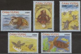 佛得角2002年赤蠵龟5全加小型张新邮票