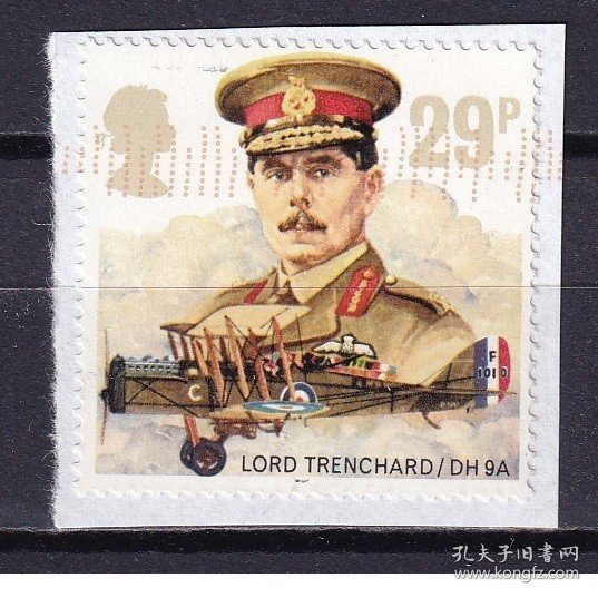 T392 英国邮票 1986 皇家空军重建50周年 1枚 信销剪片