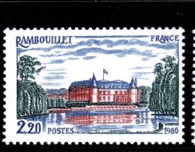 L1法国邮票 1980建筑1全 雕刻版