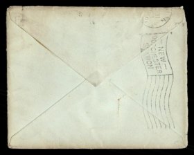 美国1901国旗宣传邮戳实寄封华盛顿名人邮票有落戳