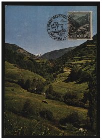 安道尔 1963 年 安育斯 牧场 邮票 极限片