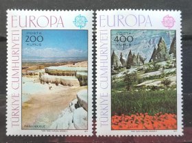 57.土耳其邮票1977欧罗巴 风光 2全 5