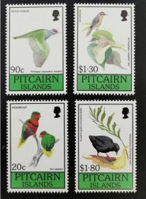 皮特凯恩  1990年动物 鸟类邮票