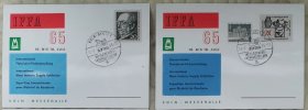 Y28/288-44-德国1965邮票卡2枚