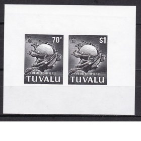 Z09-3 图瓦卢邮票 1981 万国邮政联盟纪念碑 小全张 全新