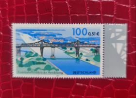 德国邮票 2001年 罗德森博格铁路大桥 1全 欧元票
