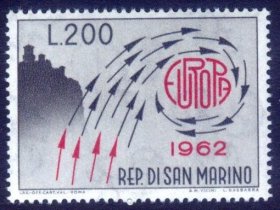 圣马力诺邮票1962：欧罗巴 Titano山