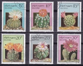 WG11-- 越南邮票 1987 沙漠植物 仙人球 6枚不同 盖销