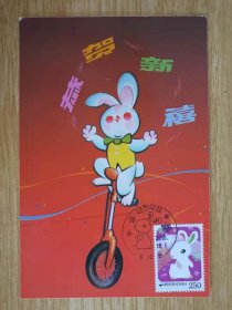 韩国2011年生肖兔年邮票极限片