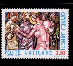L2梵蒂冈邮票 1980宗教绘画