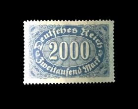 2221 德国1922年百年古董数字新票方格水印高值单枚大票