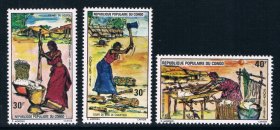 刚果1975年民俗3全 MNH