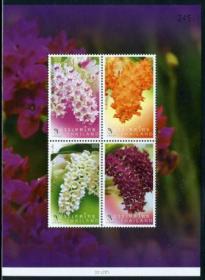 泰国2010年发行 植物 花卉 兰花 邮票小全张 新 全品 MNH