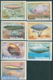 越南邮票1990年热气球7全