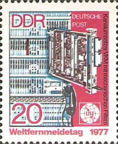 民主德国邮票 1977年 世界DIANXIN日 1全新 目录2223