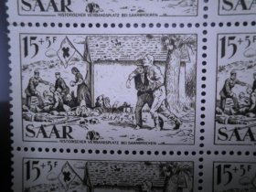 德国萨尔1956年红十字附捐邮票1枚全套新票