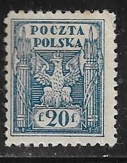 波兰1906年《鹰徽》新票20F1枚