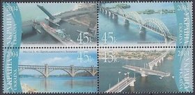 乌克兰2004桥梁建筑邮票4全