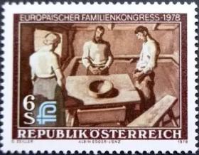 奥地利邮票 1978年 维也纳欧洲家庭大会 1全新原胶全品