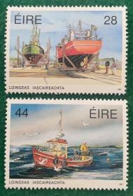 爱尔兰邮票 1991年 船 2枚新 MNH 斯目2.25美金 外国邮票