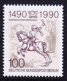 联邦德国邮票 1990年欧洲国际邮政.丢勒名画.小信使1全