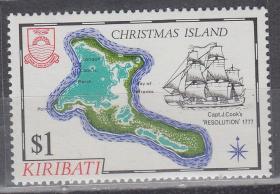 基里巴斯1981年邮票-地图