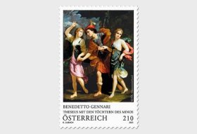 奥地利邮票2021 Benedetto Gennari 绘画艺术全新