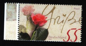 德国 2003年 玫瑰问候邮票 1枚全