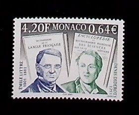 摩纳哥 2001年 名人 2张  全新  外国邮票
