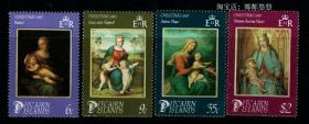 外国邮票 皮特凯恩群岛 1985年 绘画壁画4全 全新无贴