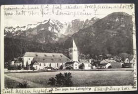 德国邮票1925年  建筑风光  实寄明信片