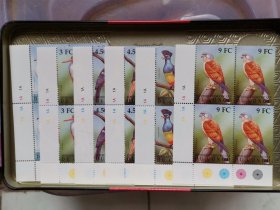 刚果2000年发行鸟类邮票四方连