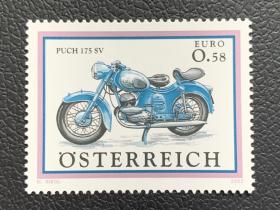 奥地利邮票 2002 早期摩托车 1全