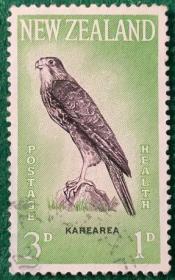 新西兰邮票 1961年 雕刻版 鸟类 猛禽 信销 外国邮票