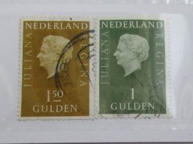 荷兰信销邮票2枚不同  外国邮票