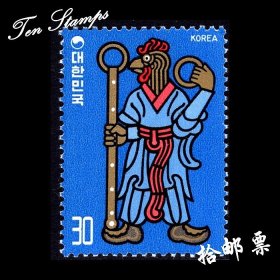 韩国邮票 1981年 生肖 鸡年 1枚新 0918