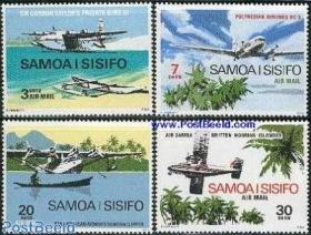 SAM-7004 萨摩亚 1970年交通运输：飞机邮票
