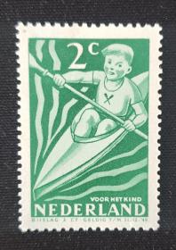 荷兰1948年儿童福利附捐邮票体育皮划艇