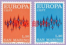 圣马力诺 欧罗巴邮票（1972）2全