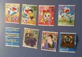 日本邮票2004年科技与动漫第6集机器猫C1919-1920信销8全哆啦A梦