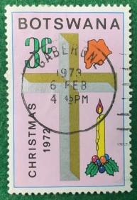 博茨瓦纳邮票 1972年 圣诞节 地图 信销 外国邮票