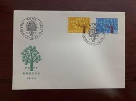 1962年 瑞士 欧罗巴 邮票 首日封