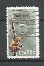 美国   环境保护 烟雾污染 一枚   邮票 信销