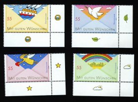德国邮票 2011年  问候祝福  4枚全
