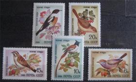 苏联1981年5221 鸟类5全新 全品