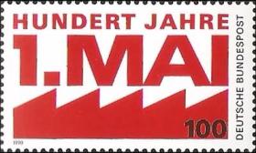 联邦德国西德1990年邮票 国际劳动节 1全 原胶全品