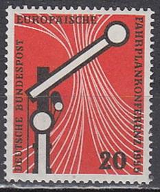德国1955年《威斯巴登欧洲列车行车计划会议》邮票