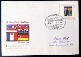 2004年   德国纪念邮资封    1枚
