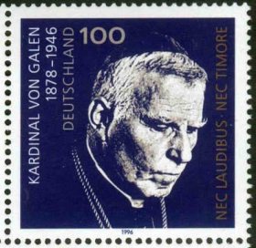 德国邮票1996：August Cardinal Graf von Galen 神学家