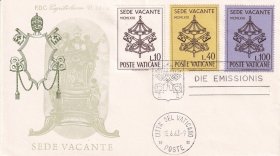 GC 梵蒂冈邮票 1963 教皇约翰23世逝世 首日封 品相如图